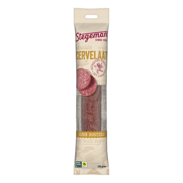 Packshot Stegeman Cervelaat Dijon Mosterd